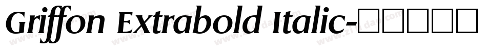 Griffon Extrabold Italic字体转换